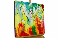 Handgemaltes Gemälde 'Rainbow Vitality' 60x60cm | inkl. Echtheitszertifikat