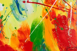 Handgemaltes Gemälde 'Rainbow Vitality' 60x60cm | inkl. Echtheitszertifikat