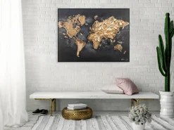 Handgemaltes Gemälde 'Reise um die Welt' 100x75cm | inkl. Echtheitszertifikat