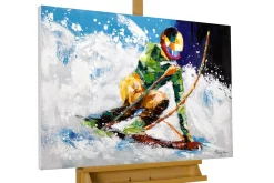 Handgemaltes Gemälde 'Ride in the Snow' 90x60cm | inkl. Echtheitszertifikat