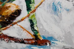 Handgemaltes Gemälde 'Ride in the Snow' 90x60cm | inkl. Echtheitszertifikat