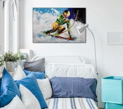 Handgemaltes Gemälde 'Ride in the Snow' 90x60cm | inkl. Echtheitszertifikat