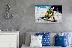Handgemaltes Gemälde 'Ride in the Snow' 90x60cm | inkl. Echtheitszertifikat