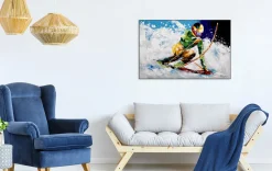 Handgemaltes Gemälde 'Ride in the Snow' 90x60cm | inkl. Echtheitszertifikat