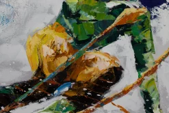 Handgemaltes Gemälde 'Ride in the Snow' 90x60cm | inkl. Echtheitszertifikat
