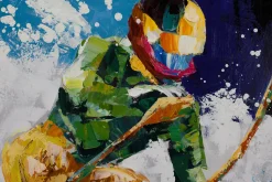 Handgemaltes Gemälde 'Ride in the Snow' 90x60cm | inkl. Echtheitszertifikat