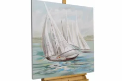 Handgemaltes Gemälde 'Riding the Waves' 80x80cm | inkl. Echtheitszertifikat