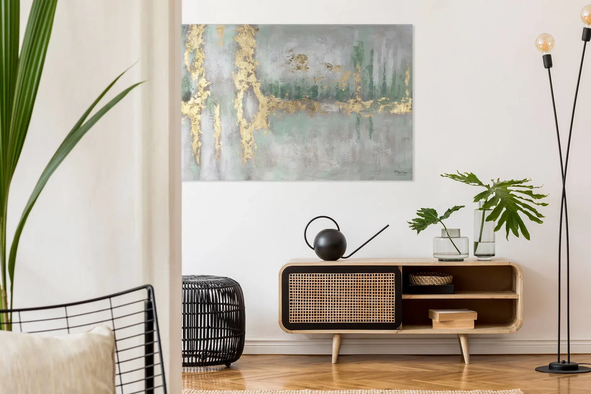 Handgemaltes Gemälde 'Riverside Stroll' | inkl. Echtheitszertifikat