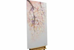 Handgemaltes Gemälde 'Rosa Blütenregen' 60x120cm | inkl. Echtheitszertifikat