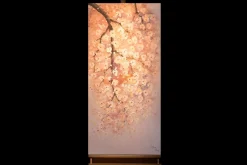 Handgemaltes Gemälde 'Rosa Blütenregen' 60x120cm | inkl. Echtheitszertifikat