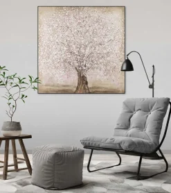 Handgemaltes Gemälde 'Rosa Frühlingstraum' 80x80cm | inkl. Echtheitszertifikat