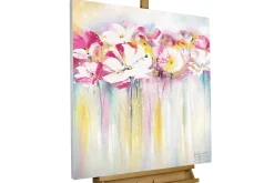 Handgemaltes Gemälde 'Rose Scented Summertime' 80x80cm | inkl. Echtheitszertifikat