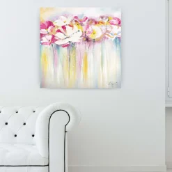 Handgemaltes Gemälde 'Rose Scented Summertime' 80x80cm | inkl. Echtheitszertifikat