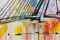 Handgemaltes Gemälde 'Rotterdam Skyline Silhouette' 120x60cm | inkl. Echtheitszertifikat