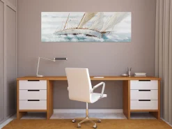 Handgemaltes Gemälde 'Ruf des Abenteuers' 150x50cm | inkl. Echtheitszertifikat