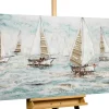 Handgemaltes Gemälde 'Sailboat Racing' 140x70cm | inkl. Echtheitszertifikat