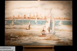 Handgemaltes Gemälde 'Sailor's Race' 120x80cm | inkl. Echtheitszertifikat