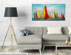 Handgemaltes Gemälde 'Saisonstart' 120x60cm | inkl. Echtheitszertifikat