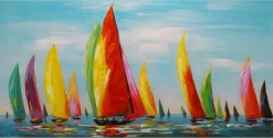 Handgemaltes Gemälde 'Saisonstart' 120x60cm | inkl. Echtheitszertifikat