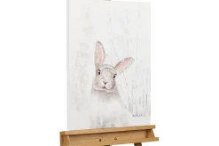 Handgemaltes Gemälde 'Sanfter Schneehase' 50x70cm | inkl. Echtheitszertifikat