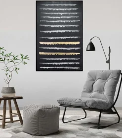 Handgemaltes Gemälde 'Schmelzendes Gold' 82,5x122,5cm | inkl. Echtheitszertifikat