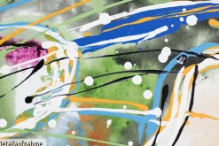 Handgemaltes Gemälde 'Schmetterling auf Reisen' 70x70cm | inkl. Echtheitszertifikat