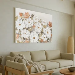 Handgemaltes Gemälde 'Schneeblumensinfonie' | Echtheitszertifikat inklusive