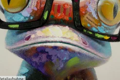Handgemaltes Gemälde 'Sei kein Frosch' | inkl. Echtheitszertifikat
