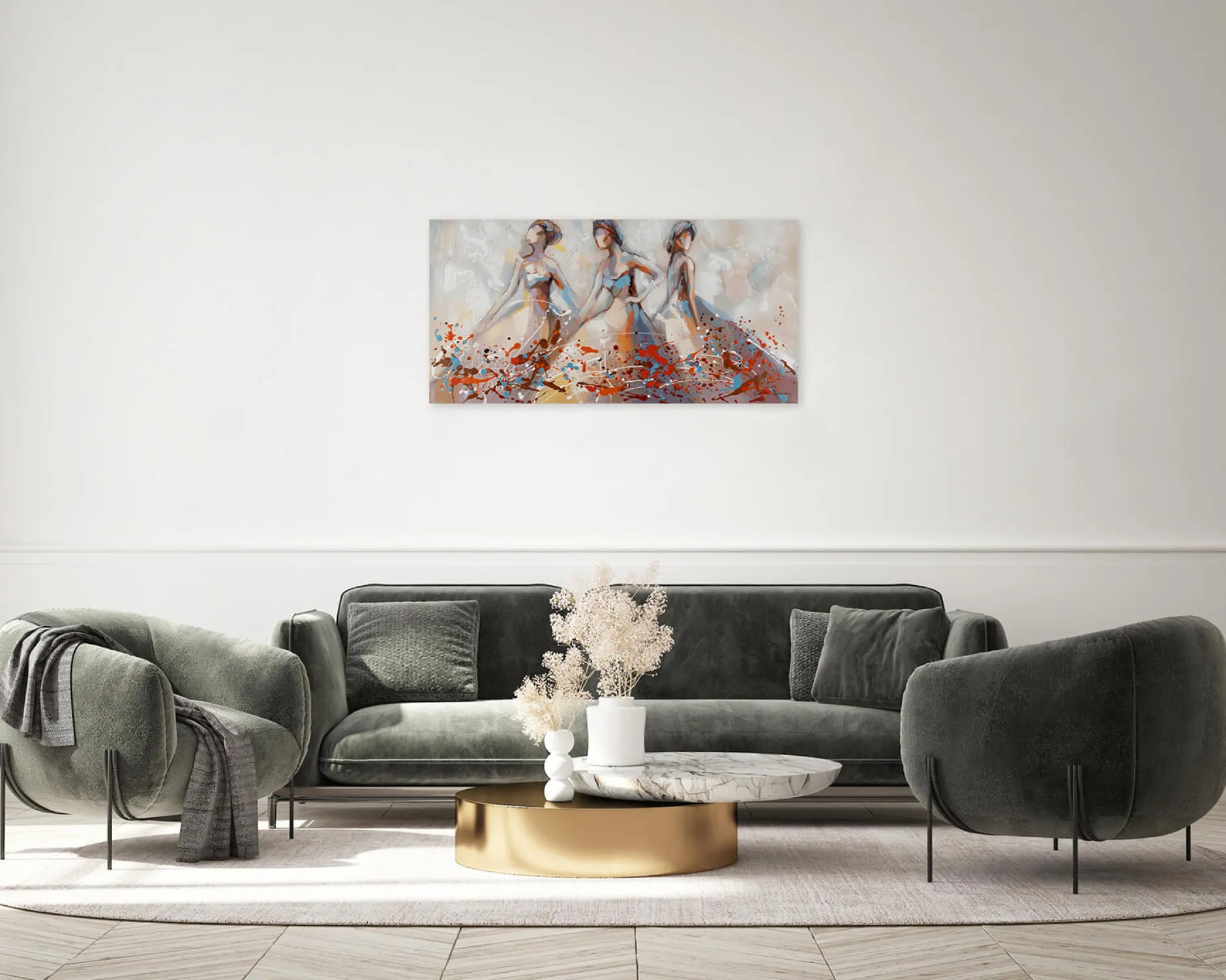 Handgemaltes Gemälde 'Sensuous Dance' 100x50cm | inkl. Echtheitszertifikat