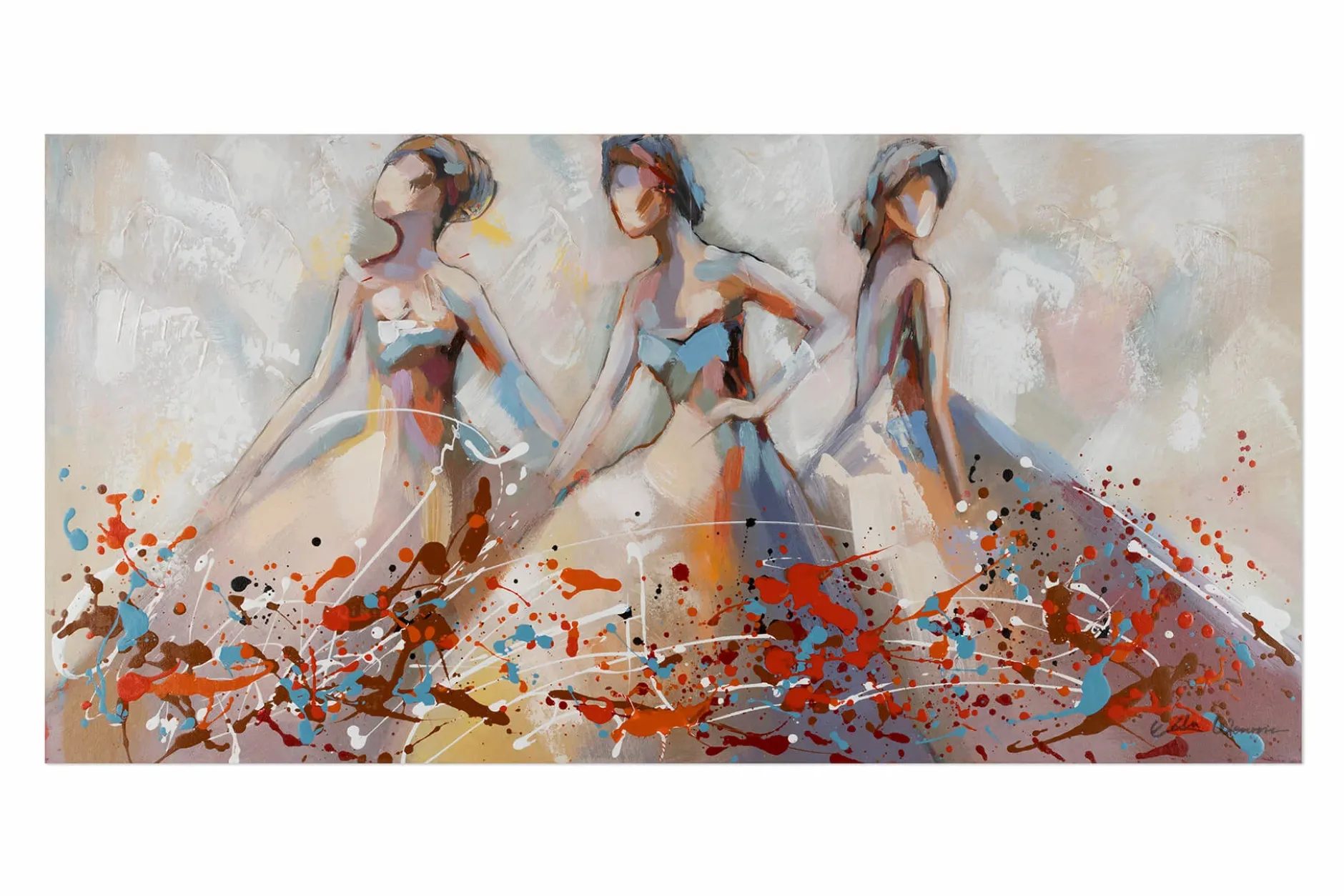 Handgemaltes Gemälde 'Sensuous Dance' 100x50cm | inkl. Echtheitszertifikat