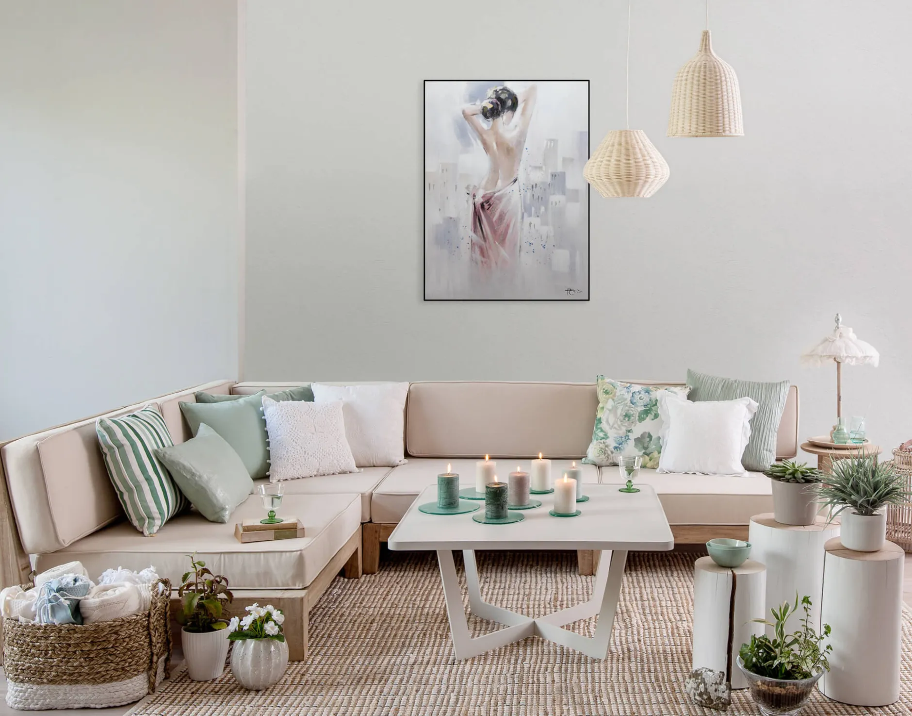 Handgemaltes Gemälde 'Señorita' 80x100cm | inkl. Echtheitszertifikat