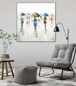 Handgemaltes Gemälde 'Süße Regengüsse' 80x80cm | inkl. Echtheitszertifikat