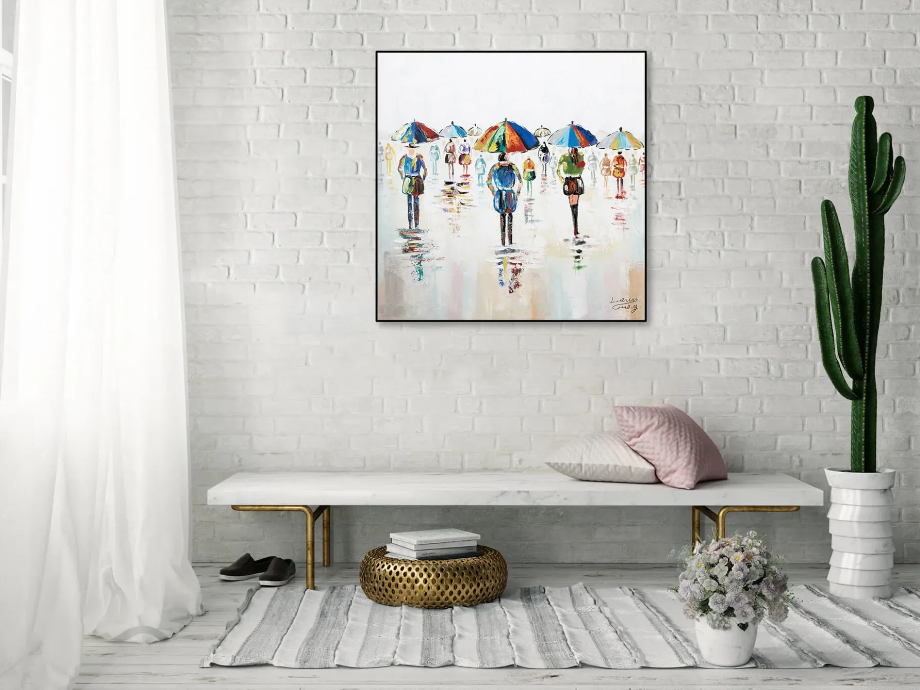 Handgemaltes Gemälde 'Süße Regengüsse' 80x80cm | inkl. Echtheitszertifikat