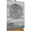Handgemaltes Gemälde 'Silver Moon' 60x90cm | inkl. Echtheitszertifikat