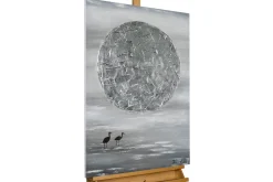 Handgemaltes Gemälde 'Silver Moon' 60x90cm | inkl. Echtheitszertifikat