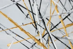 Handgemaltes Gemälde 'Silver Spikes' 100x75cm | inkl. Echtheitszertifikat