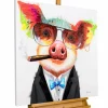 Handgemaltes Gemälde 'Smoking Hot Bacon' 80x80cm | inkl. Echtheitszertifikat