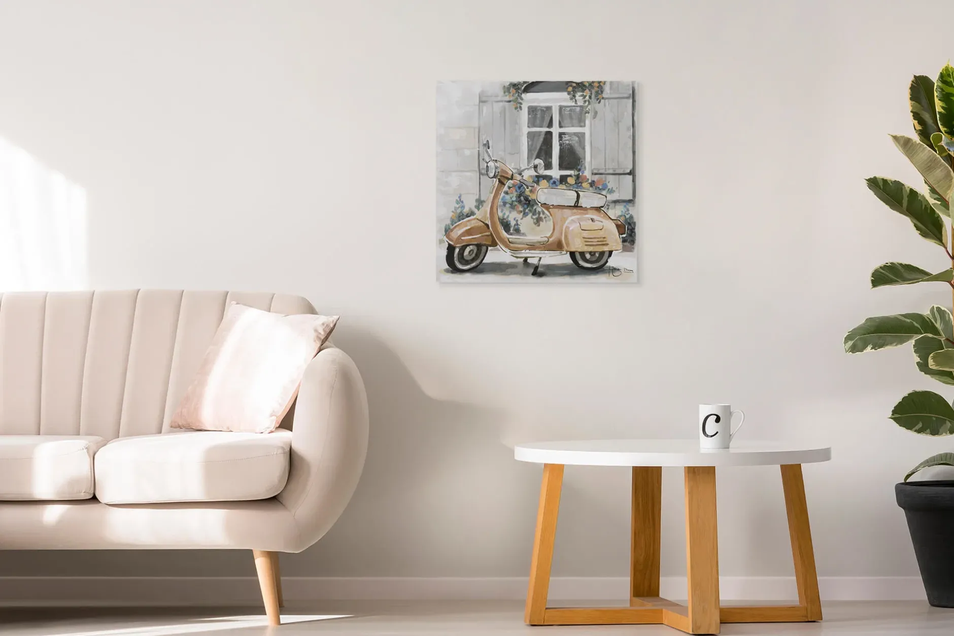 Handgemaltes Gemälde 'Sommer in Italien' 60x60cm | inkl. Echtheitszertifikat