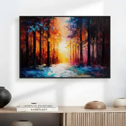 Handgemaltes Gemälde 'Sonnenwald' | Echtheitszertifikat inklusive