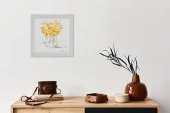 Handgemaltes Gemälde 'Sonnige Blüten' 40x40cm | inkl. Echtheitszertifikat