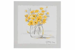 Handgemaltes Gemälde 'Sonnige Blüten' 40x40cm | inkl. Echtheitszertifikat