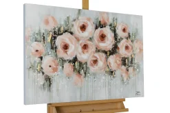 Handgemaltes Gemälde 'Splash of Roses' 90x60cm | inkl. Echtheitszertifikat