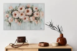Handgemaltes Gemälde 'Splash of Roses' 90x60cm | inkl. Echtheitszertifikat