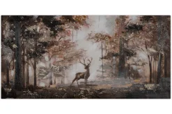 Handgemaltes Gemälde 'Stag in the Brume' 120x60cm | inkl. Echtheitszertifikat