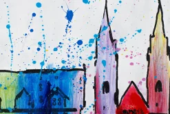 Handgemaltes Gemälde 'Station Lebkuchen' 120x60cm | inkl. Echtheitszertifikat