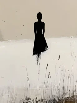 Handgemaltes Gemälde 'Stille Mama-Silhouette' | Echtheitszertifikat inklusive