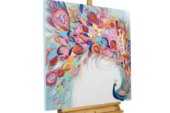 Handgemaltes Gemälde 'Stolze Farbenpracht' 80x80cm | inkl. Echtheitszertifikat