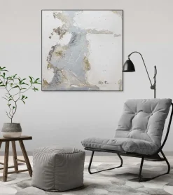 Handgemaltes Gemälde 'Stone Wall' 80x80cm | inkl. Echtheitszertifikat