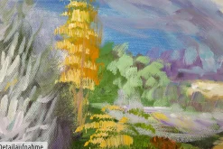 Handgemaltes Gemälde 'Streifen der süßen Erinnerung' 90x60cm | inkl. Echtheitszertifikat