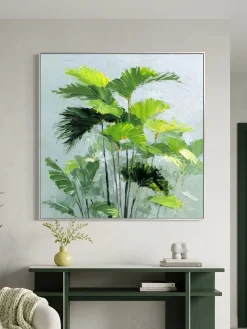 Handgemaltes Gemälde 'Studie mit Palmwedeln' | Echtheitszertifikat inklusive